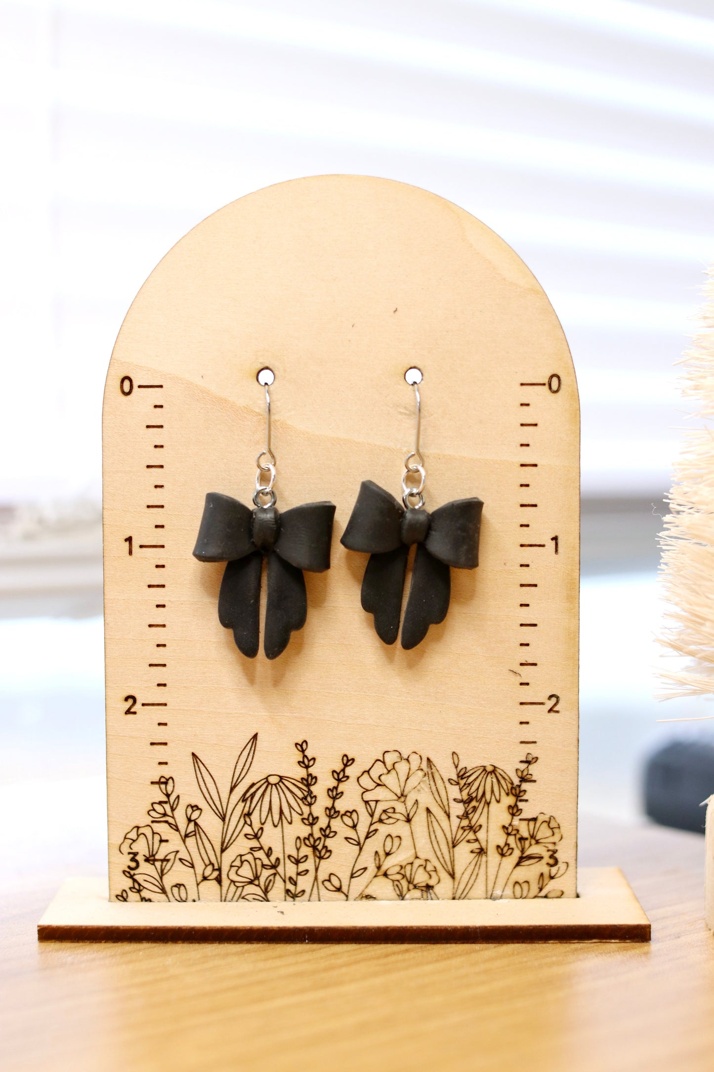Black Bow Earrings