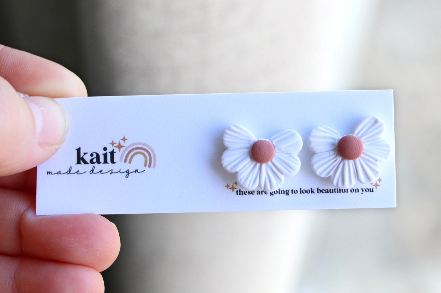 Half Daisy Stud Earrings