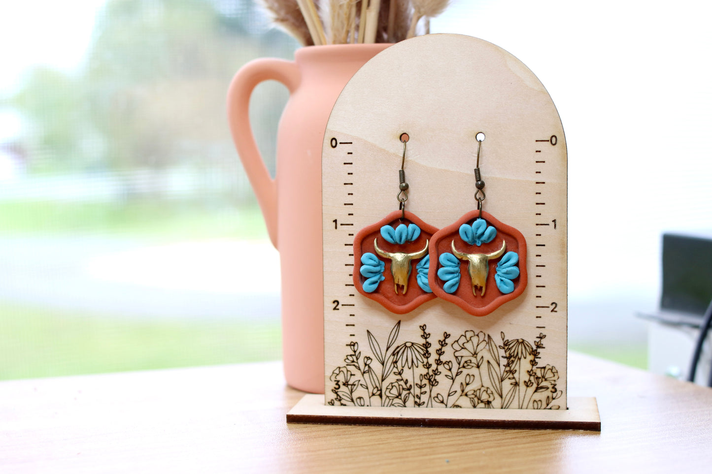 Boho Western Skull Earrings