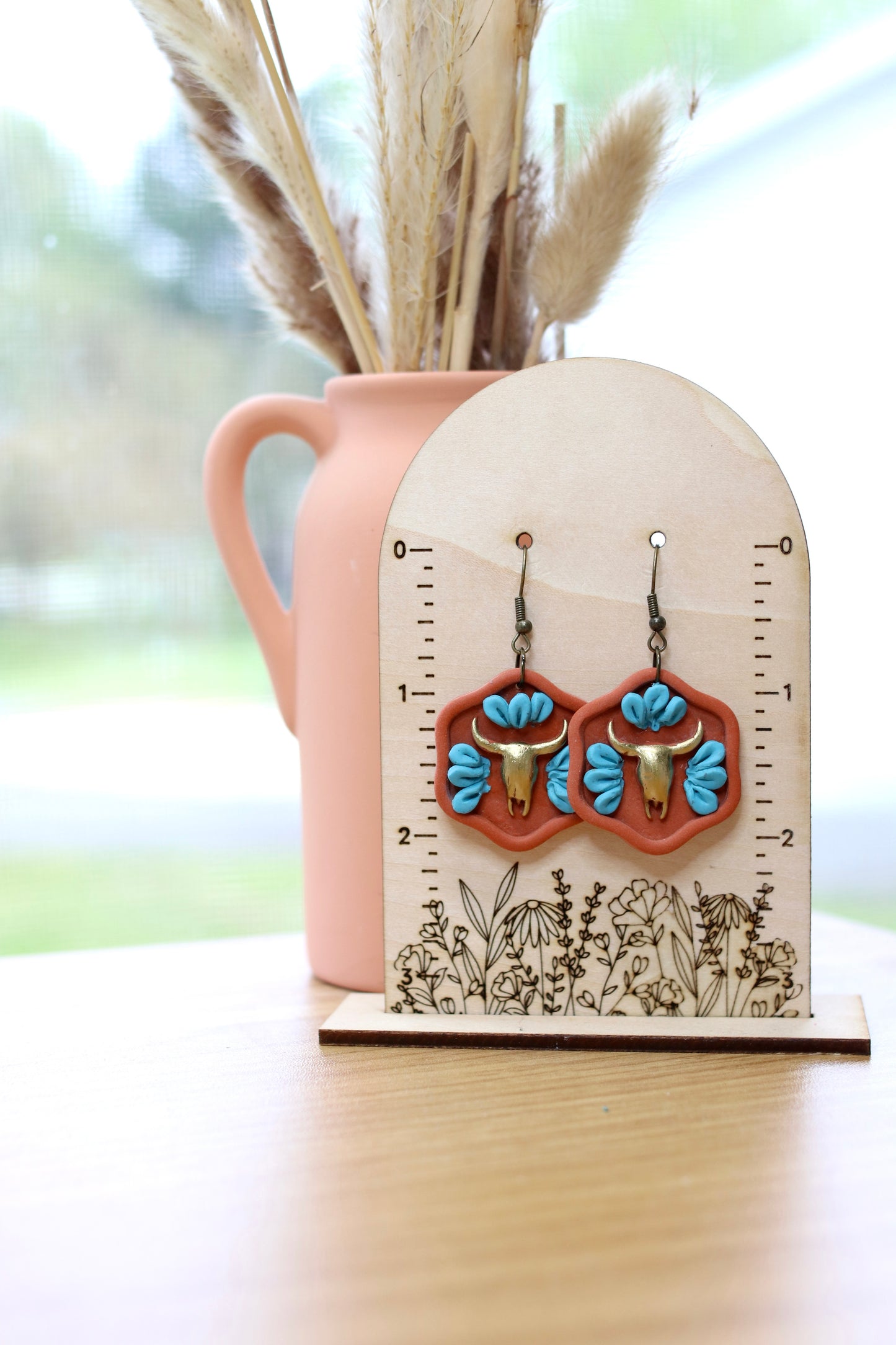 Boho Western Skull Earrings
