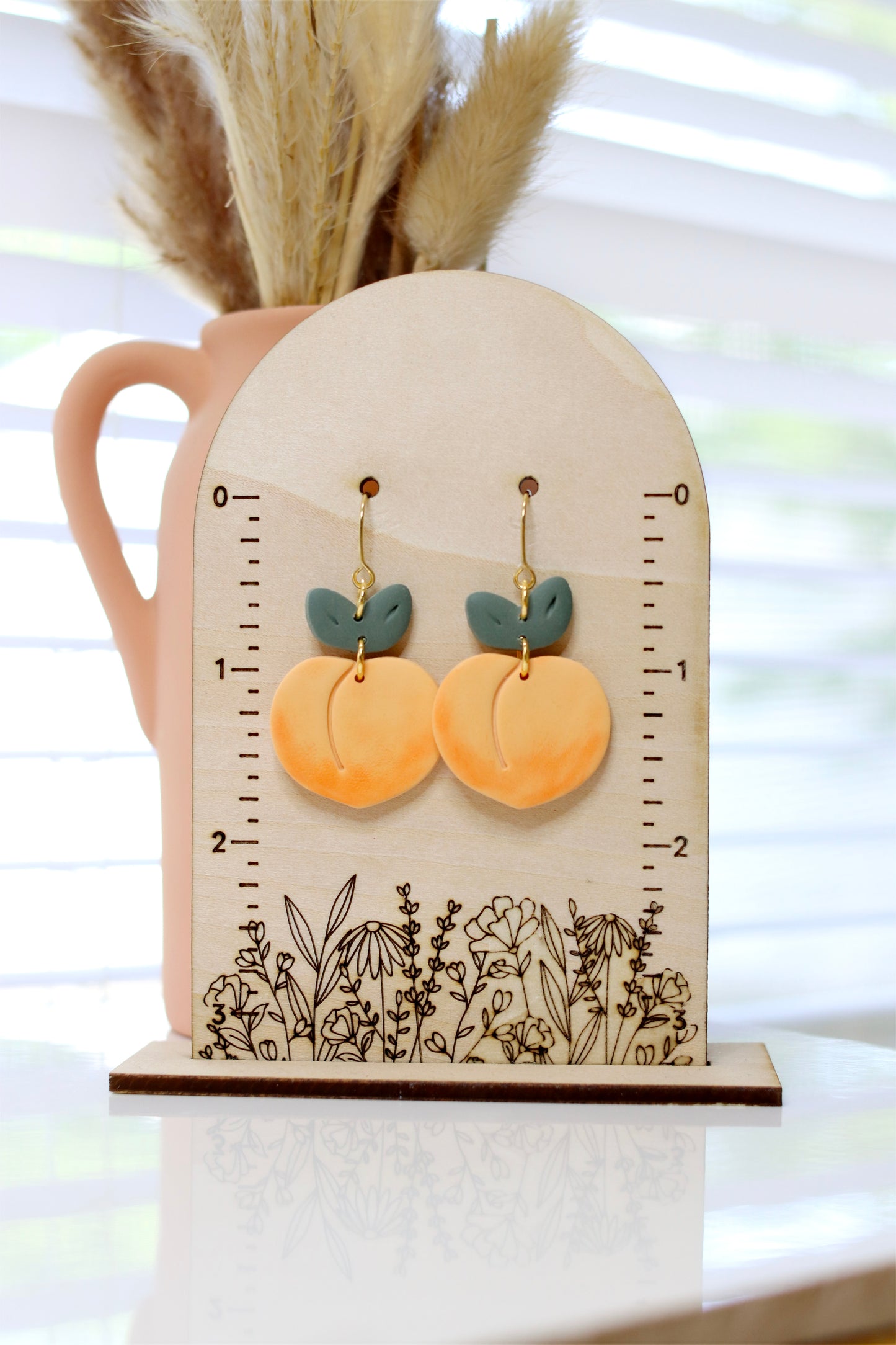 Large Peach Dangles