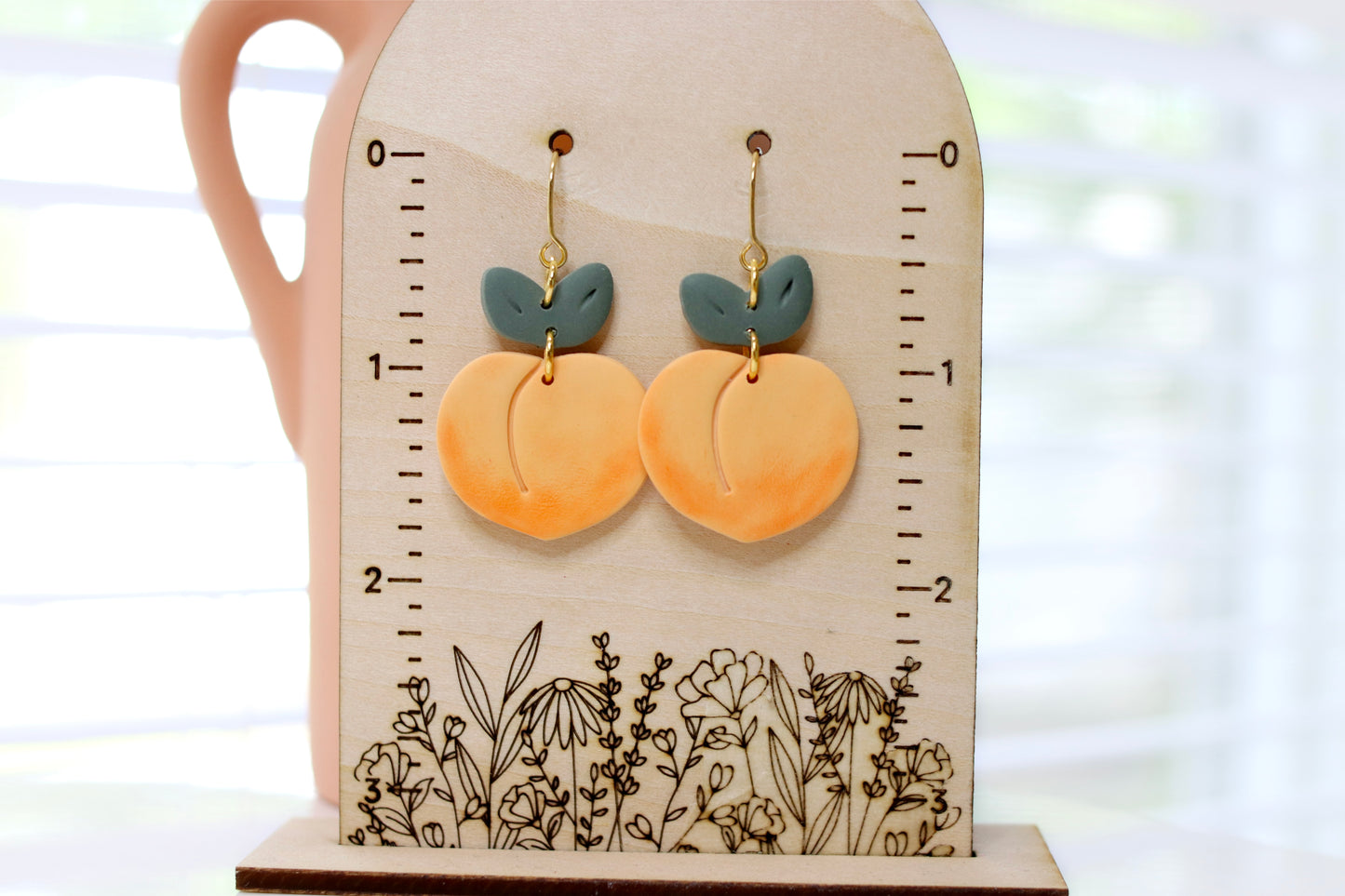 Large Peach Dangles