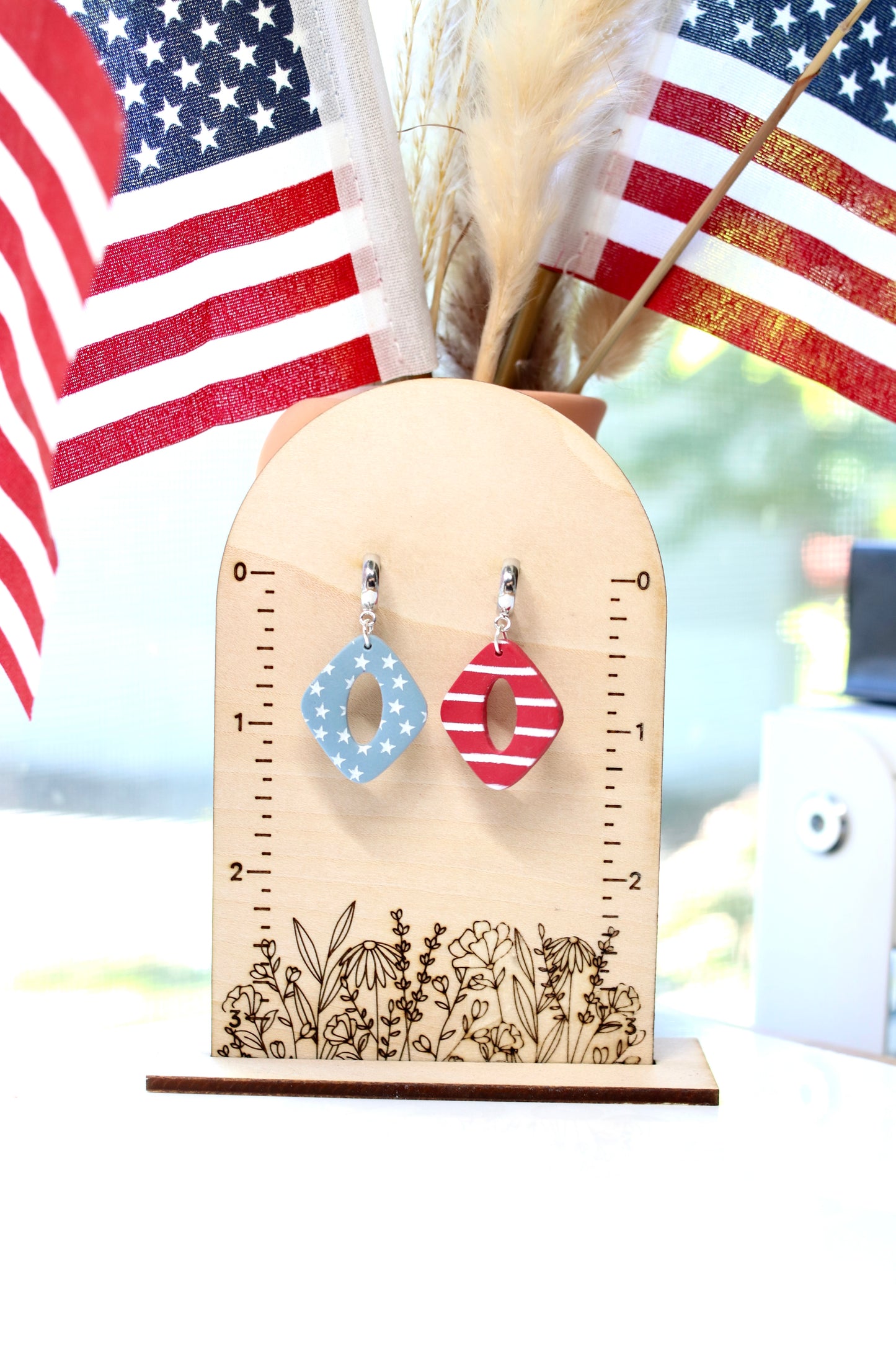 Diamond Mixed USA Earrings