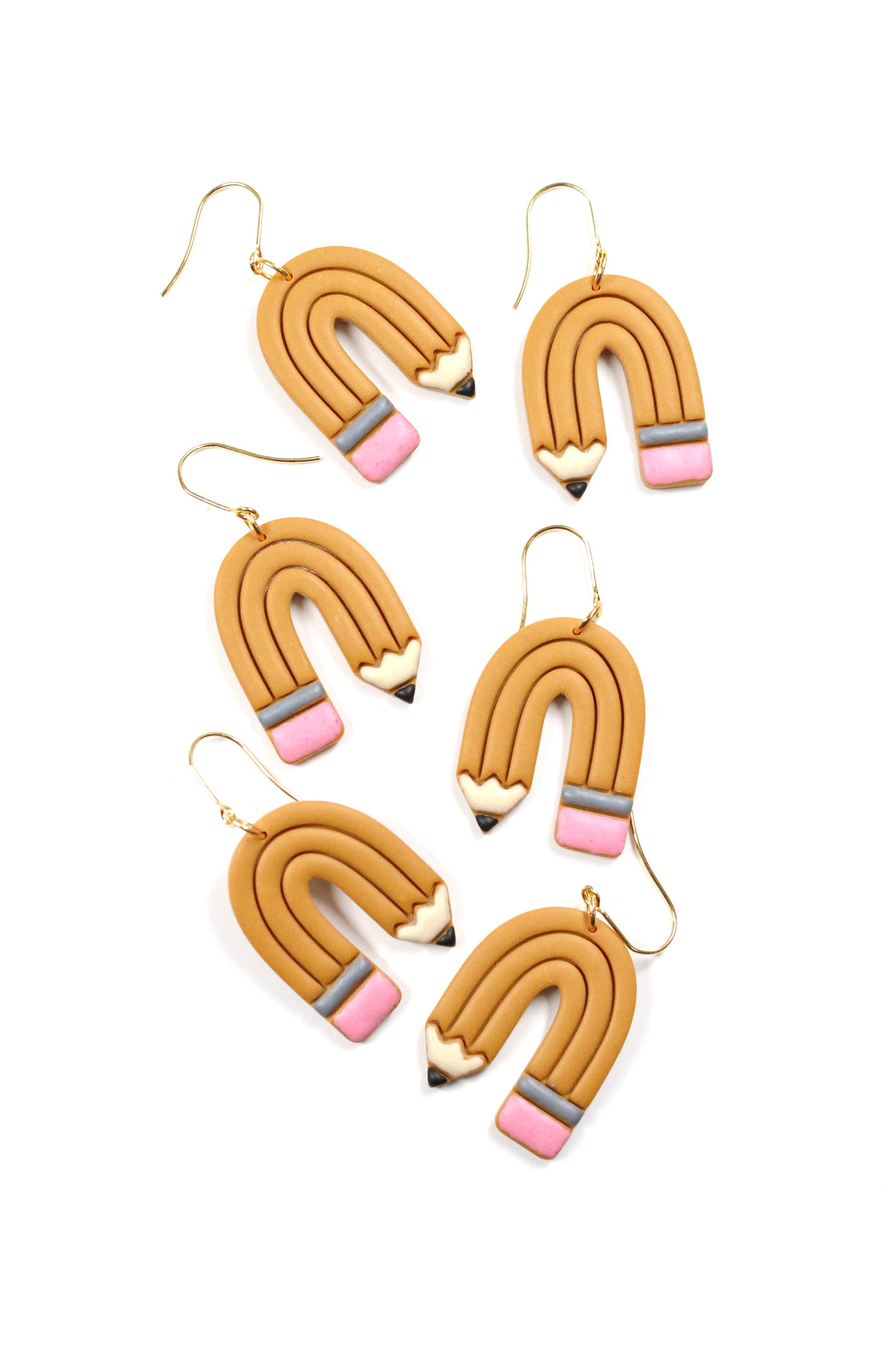 Pencil Arch Cartoon Style Earrings (Older Version)