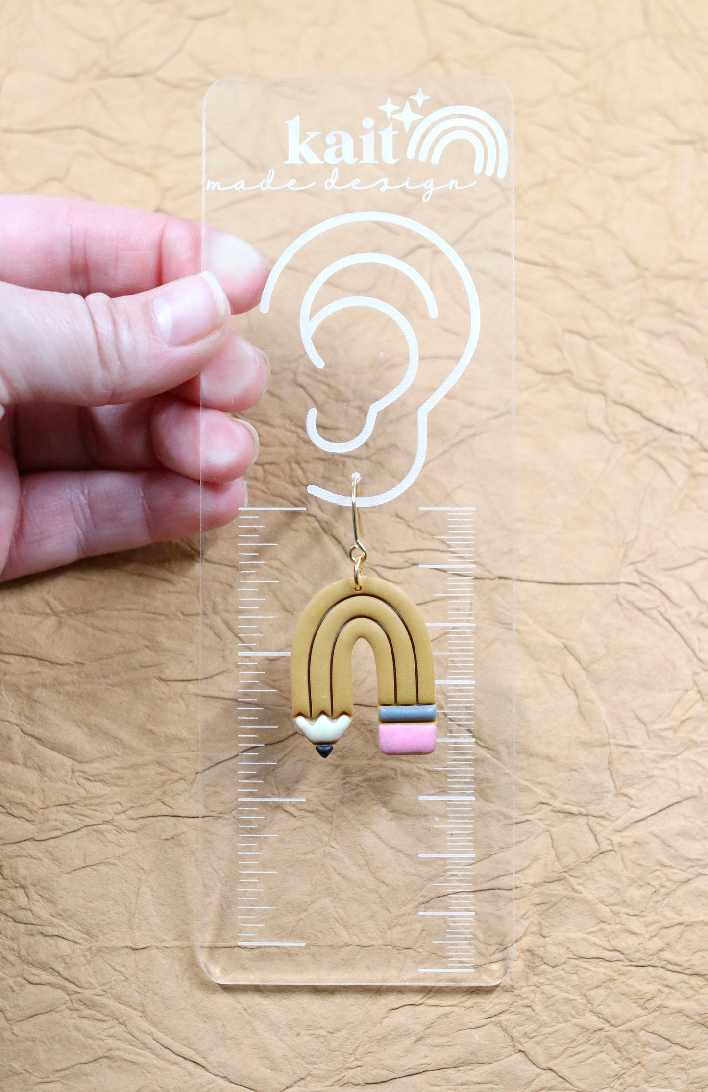 Pencil Arch Cartoon Style Earrings (Older Version)