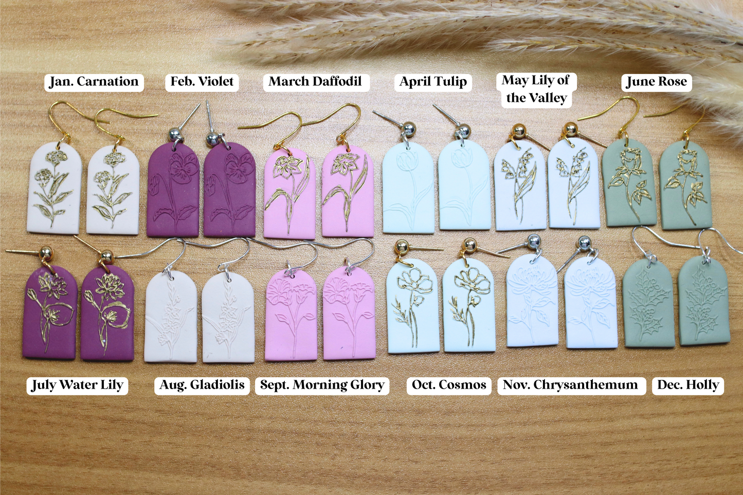 Birth Flower Mother's Day Earrings