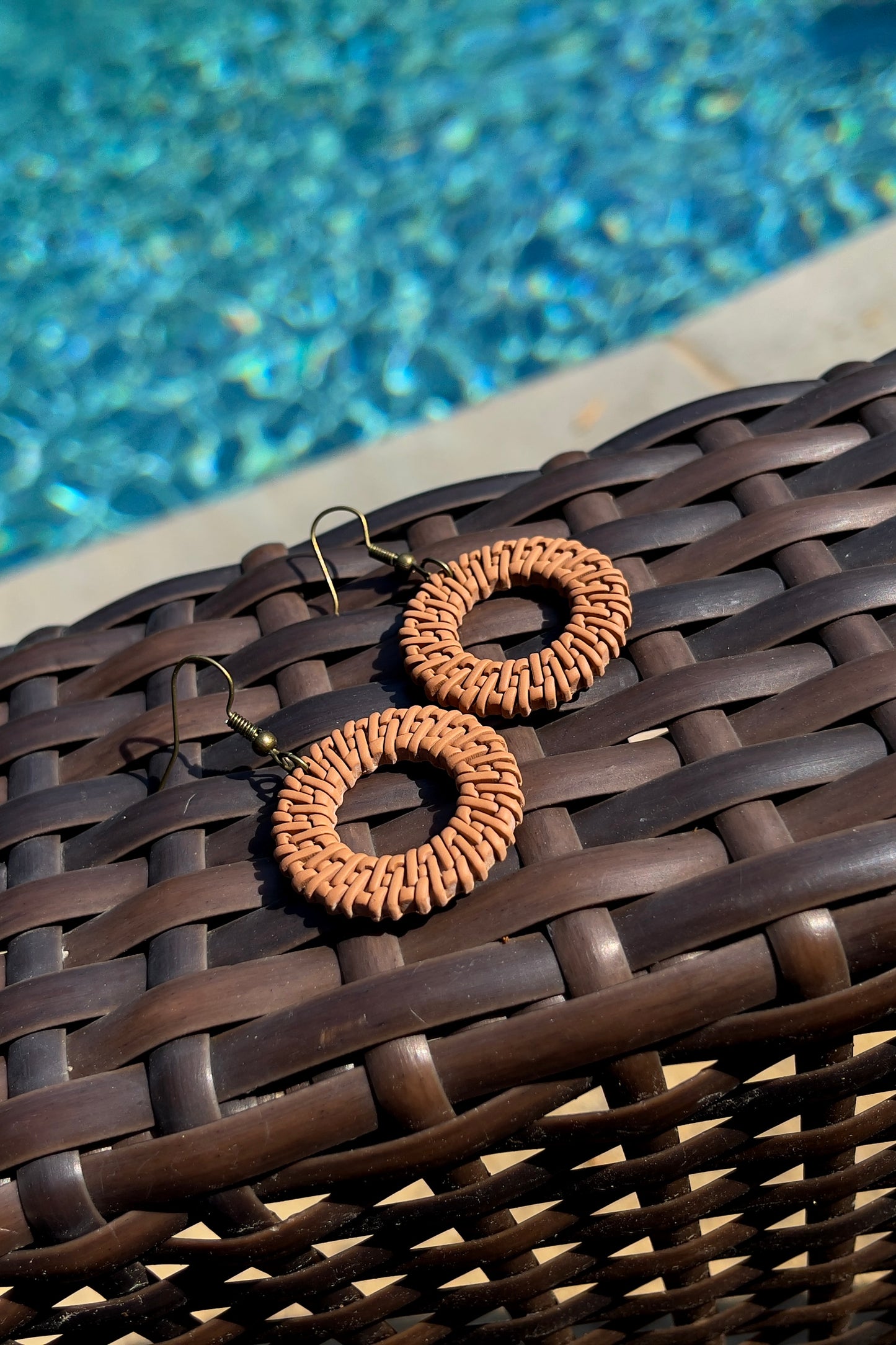Rattan Hoop Earrings