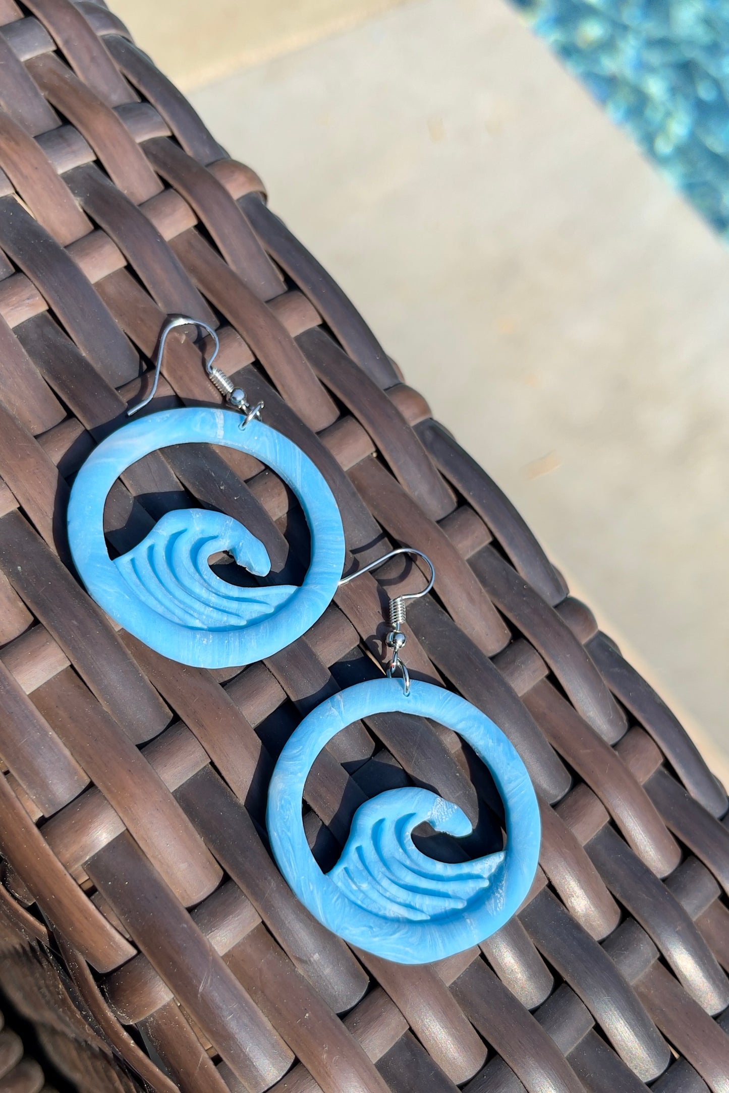 Summer Wave Circle Earrings