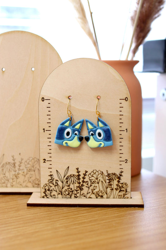 Blue Heeler Cartoon Earrings
