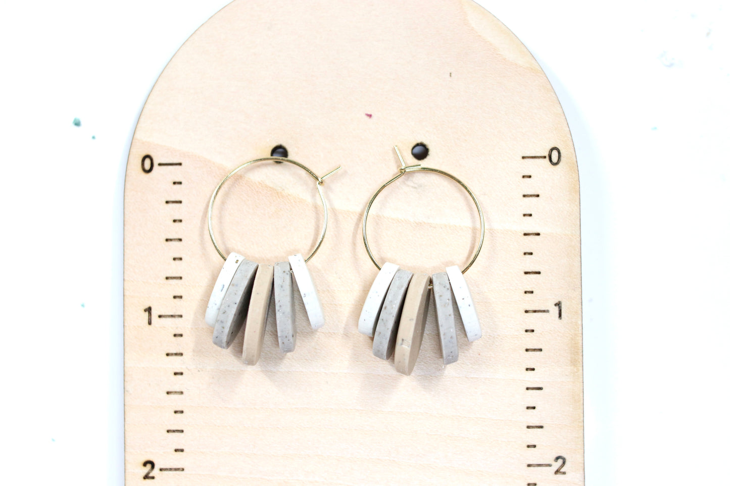 Pebble Drop Hoop Earrings