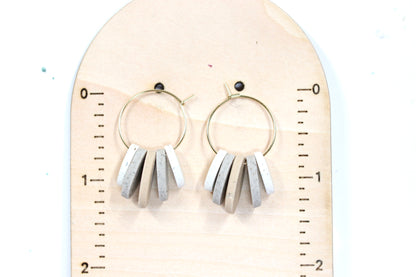 Pebble Drop Hoop Earrings