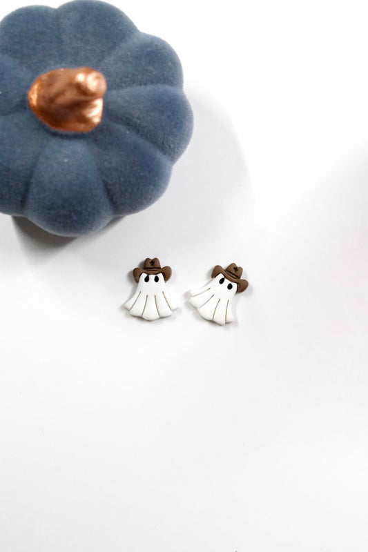 Cowboy Ghost Stud Earrings