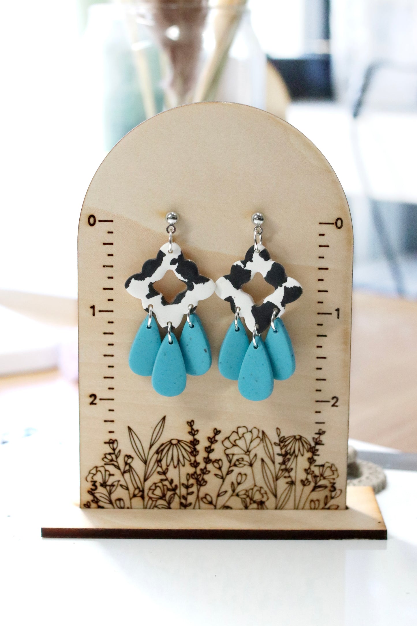 Western Moo Drop Earrings