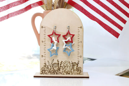 USA Linking Stars Earrings