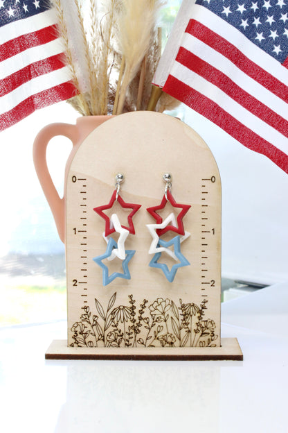 USA Linking Stars Earrings