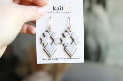 Taupe Aztec Style Earrings