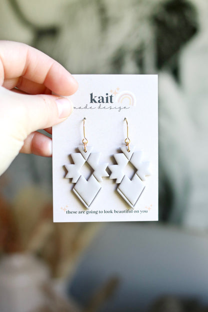 Taupe Aztec Style Earrings