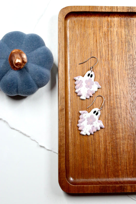 Daisy Printed Ghost Earrings