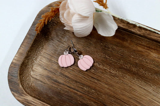 Pink Pumpkin Earrings