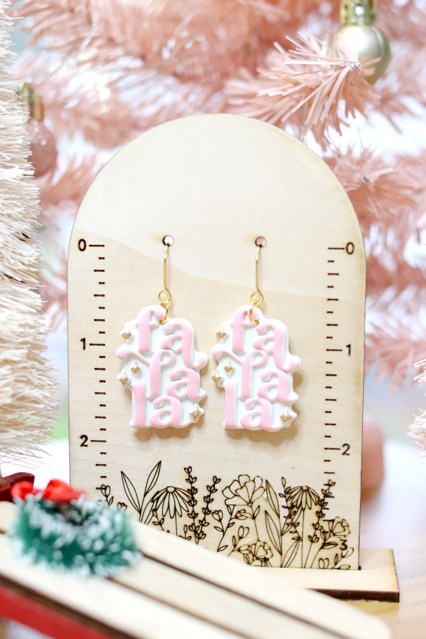 Fa La La Pink and Gold Earrings