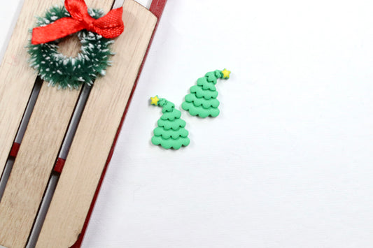 Grinch Tree Stud Earrings