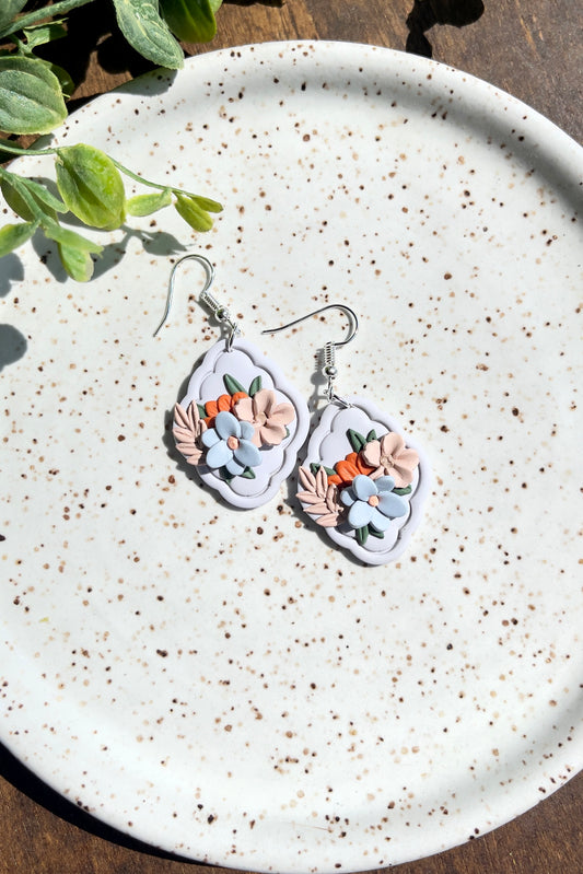Floral Framed Earrings