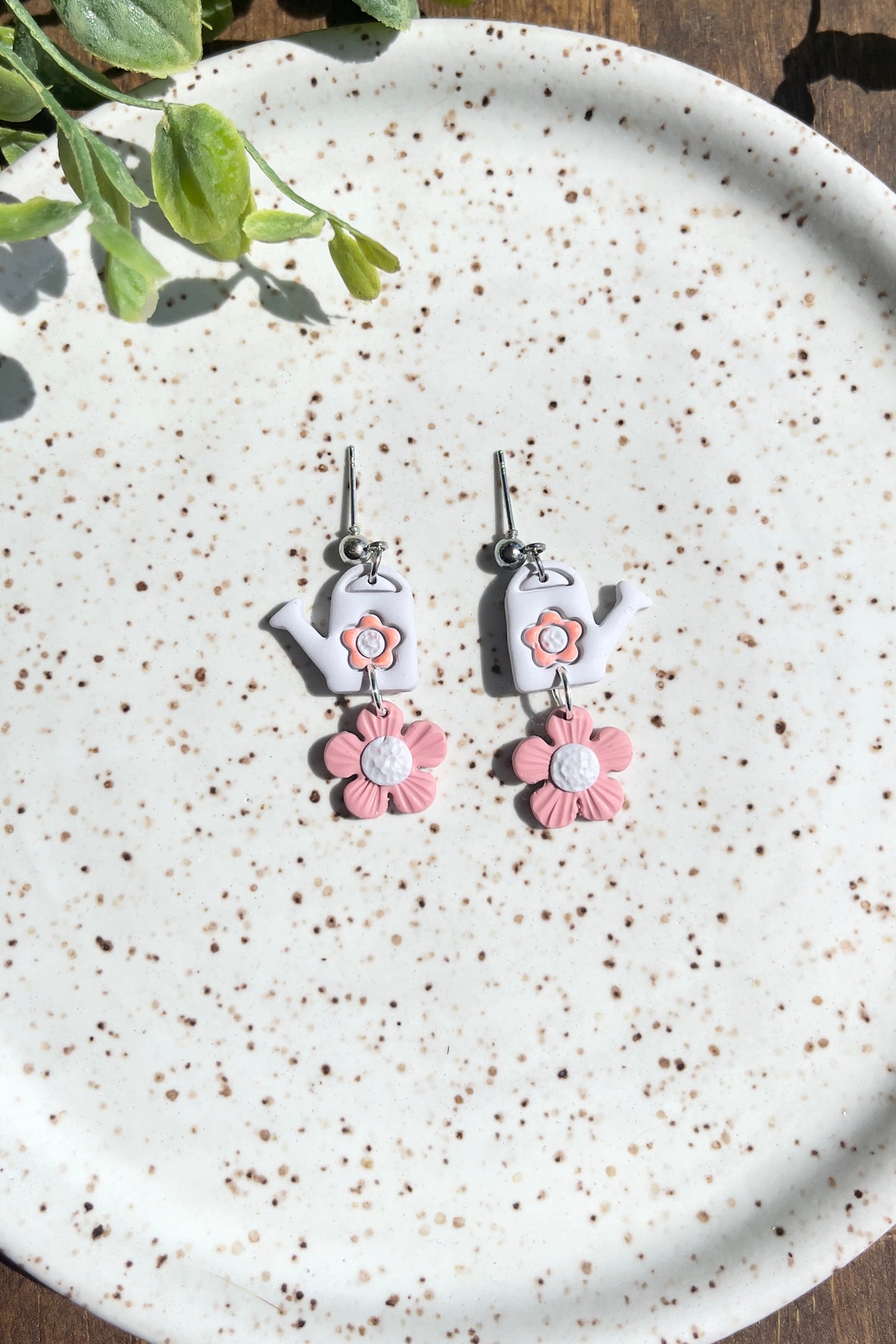 Watering Can Daisy Earrings