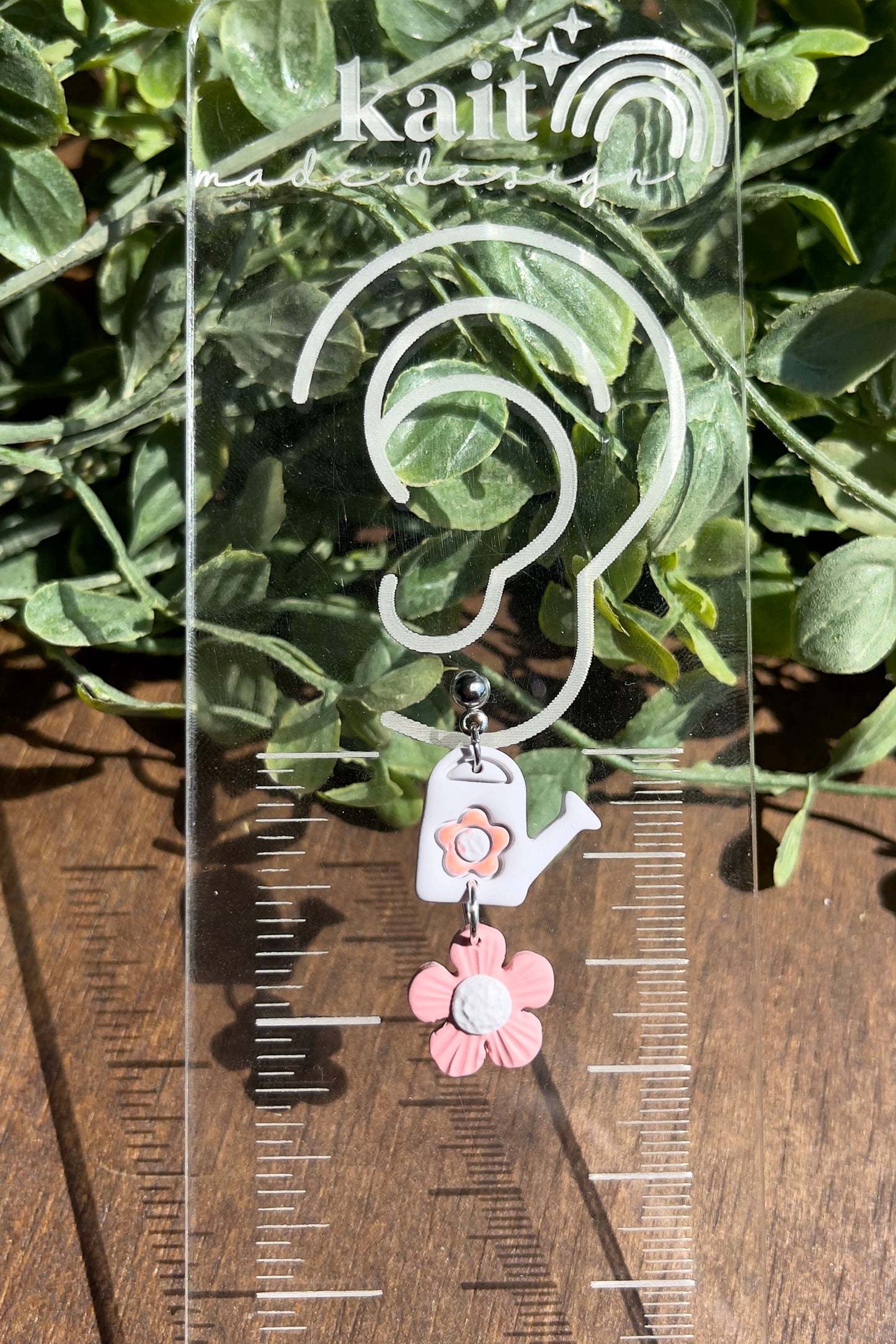 Watering Can Daisy Earrings