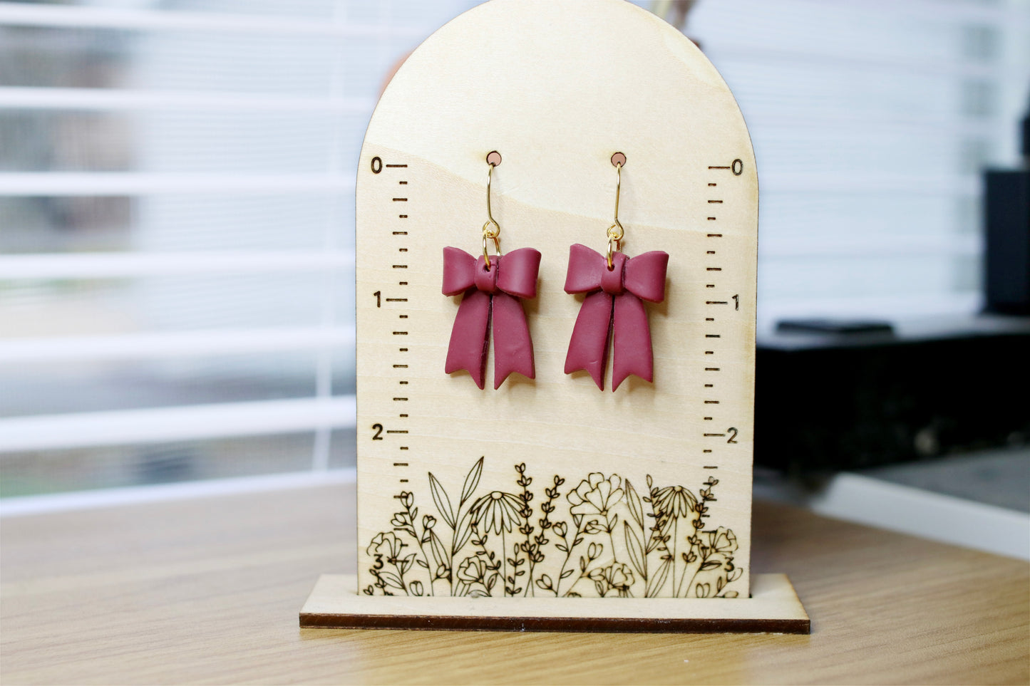 Plum Bow Earrings