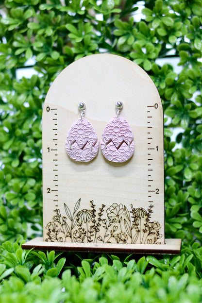 Floral Cracked Egg Earrings