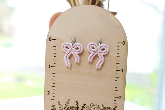 Lavender Small Bow Earrings