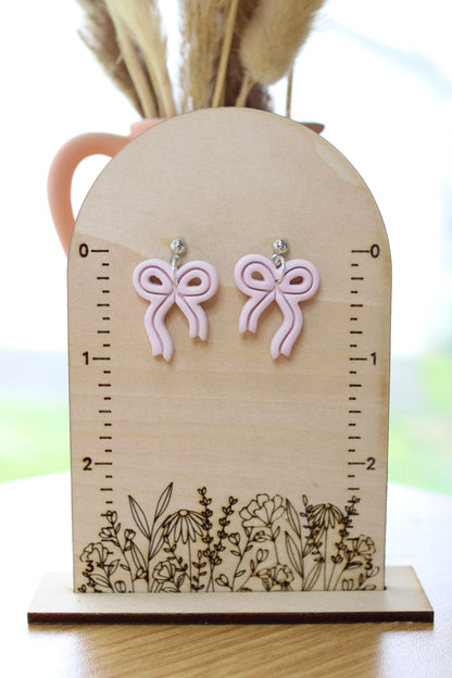 Lavender Small Bow Earrings