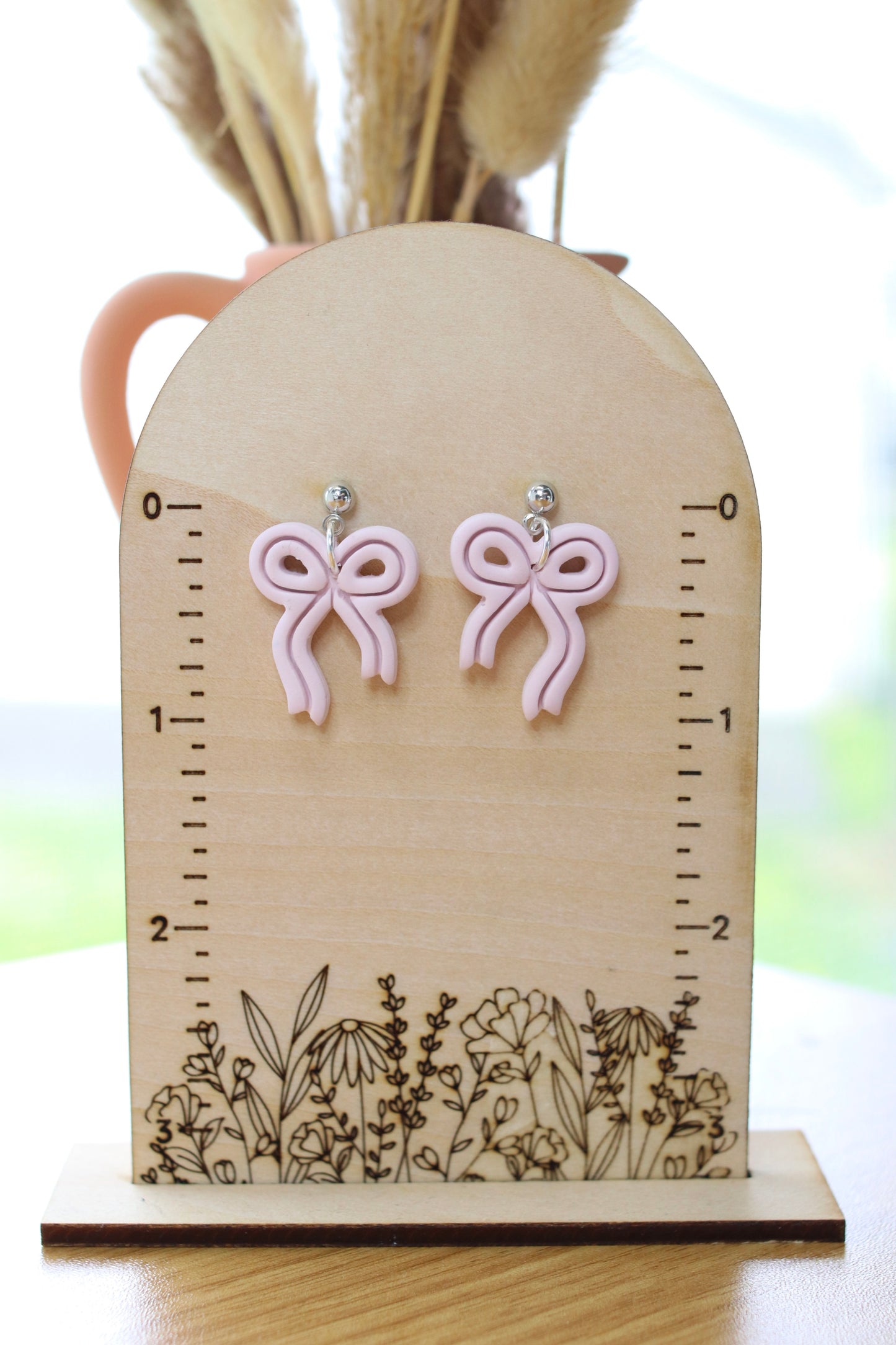 Lavender Small Bow Earrings