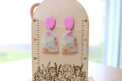 Floral Clear Arch Earrings