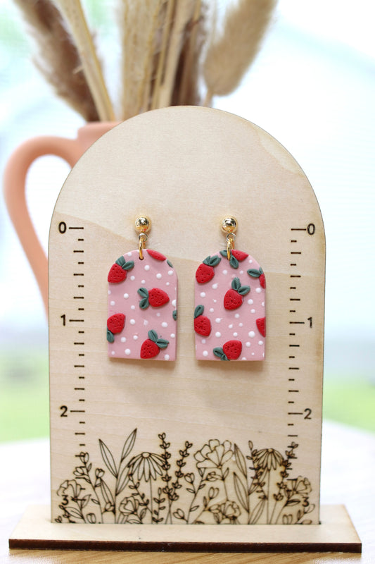 Strawberry Patch Frame Earrings