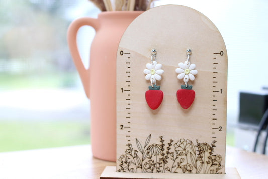 Daisy Strawberry Earrings