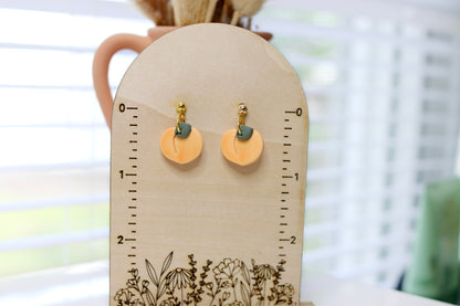 Mini Peach Dangle Earrings