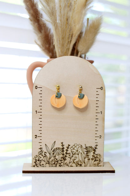 Mini Peach Dangle Earrings