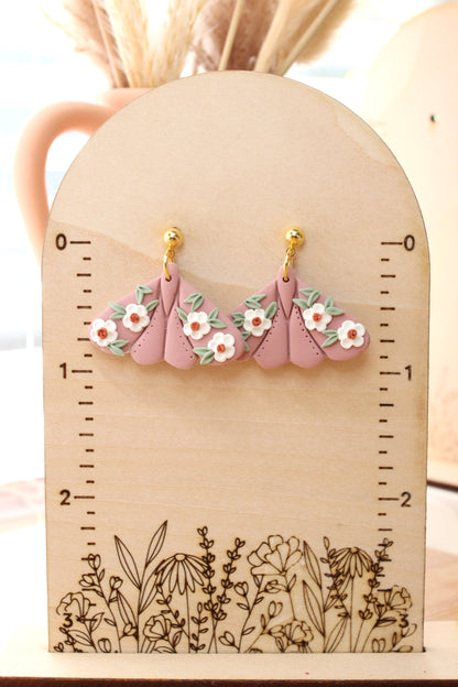 Cottage Core Moth Earrings