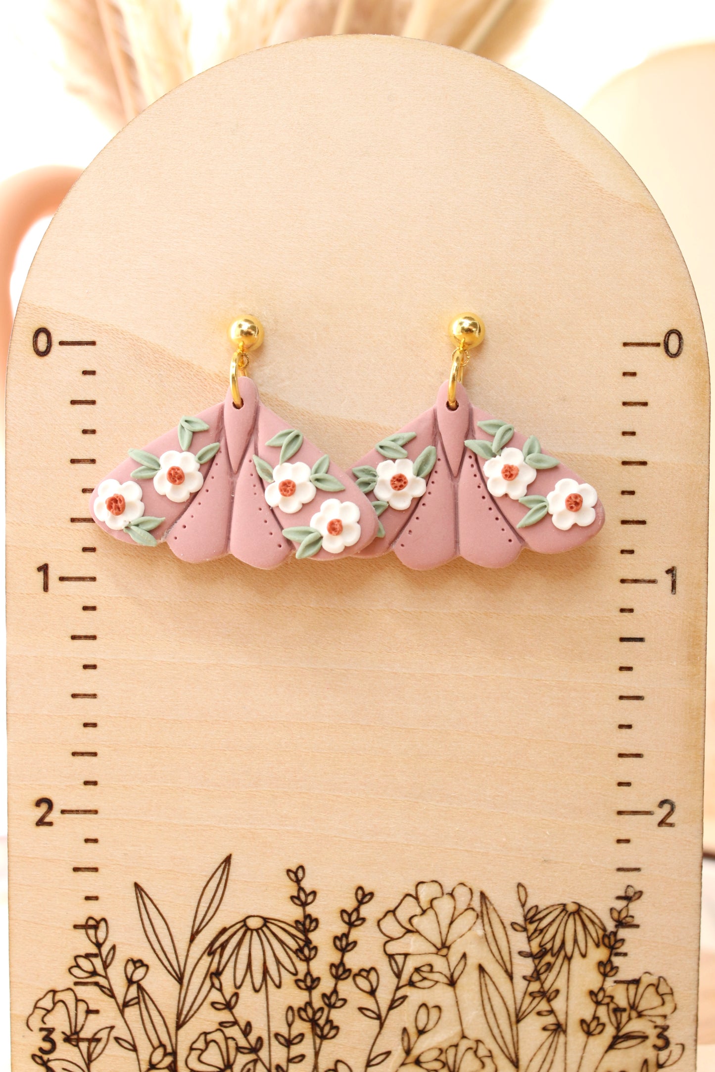 Cottage Core Moth Earrings