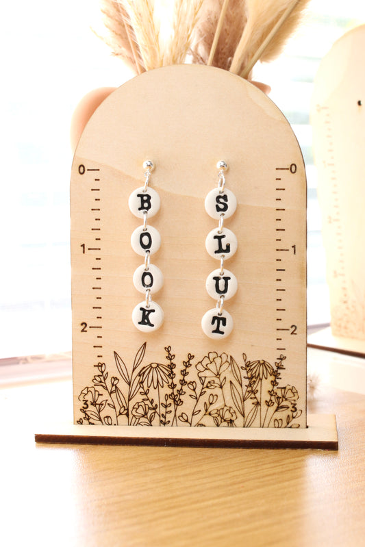 Book Slut Bead Earrings