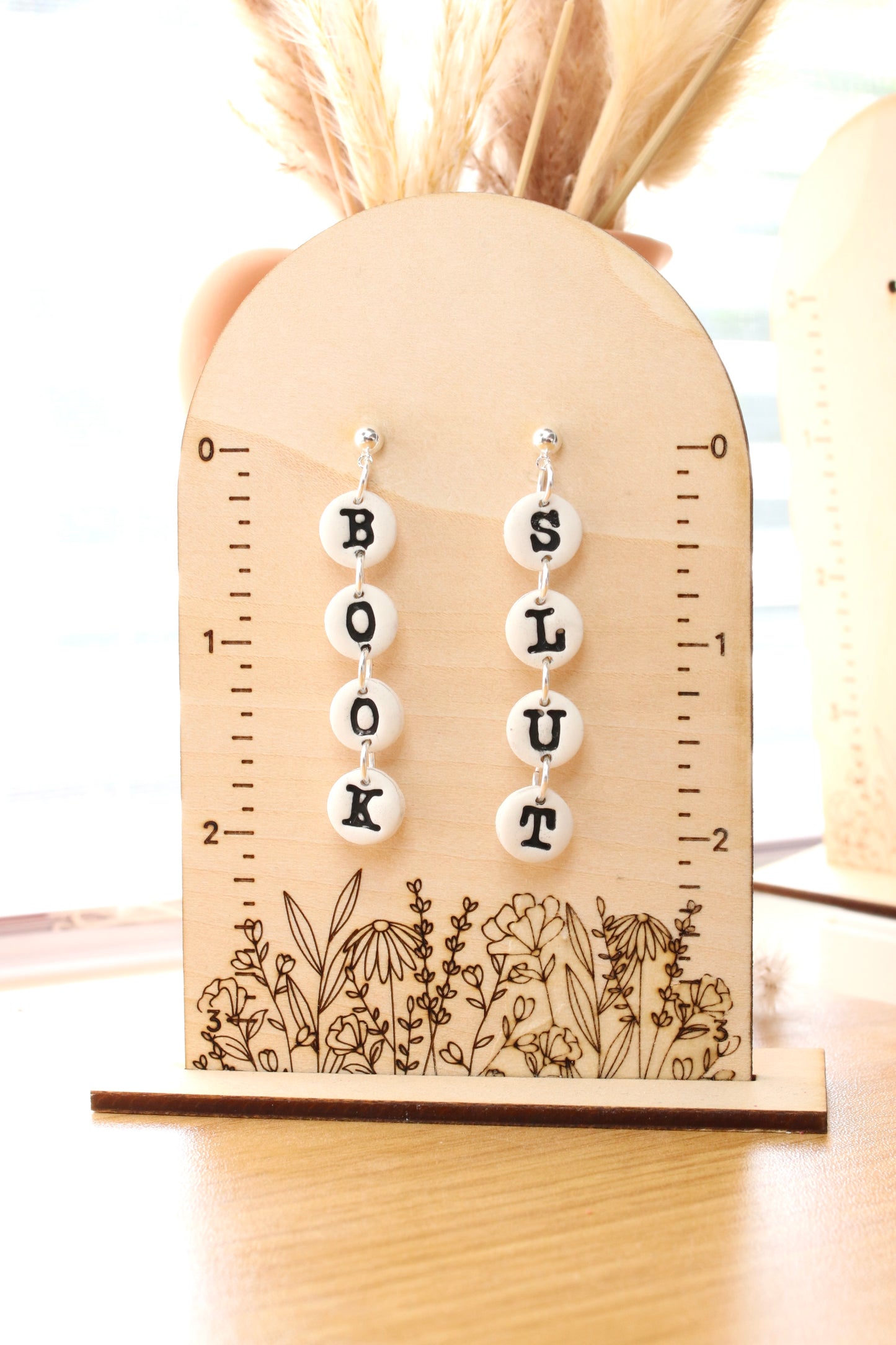 Book Slut Bead Earrings