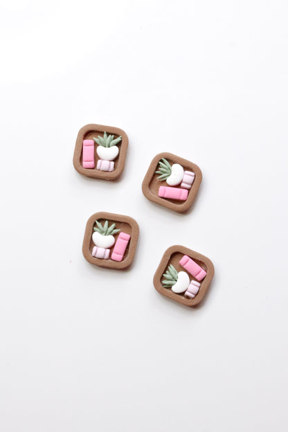 Mini Bookshelf Stud Earrings