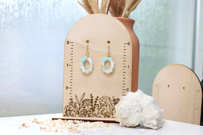 Ocean Marble Scallop Earrings