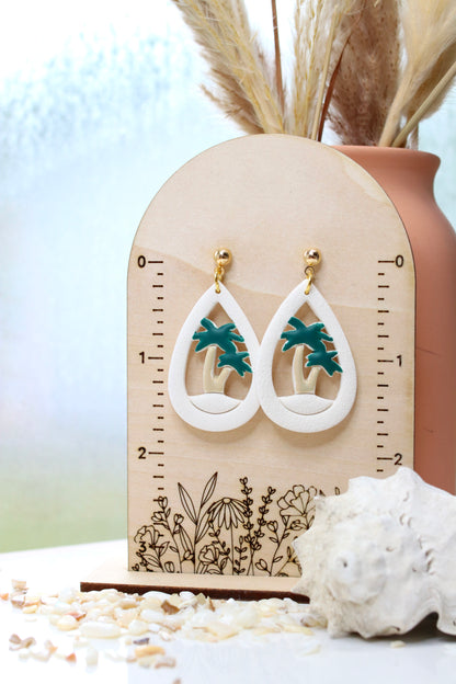 Palm Tree Scene Earrings