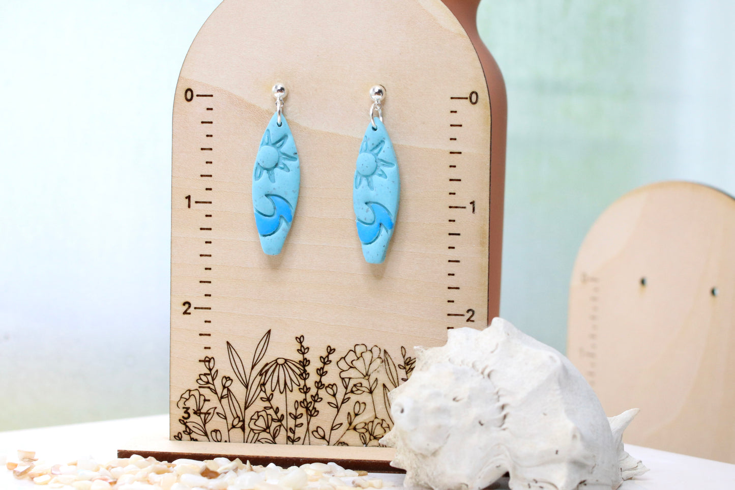 Wave Surfboard Earrings