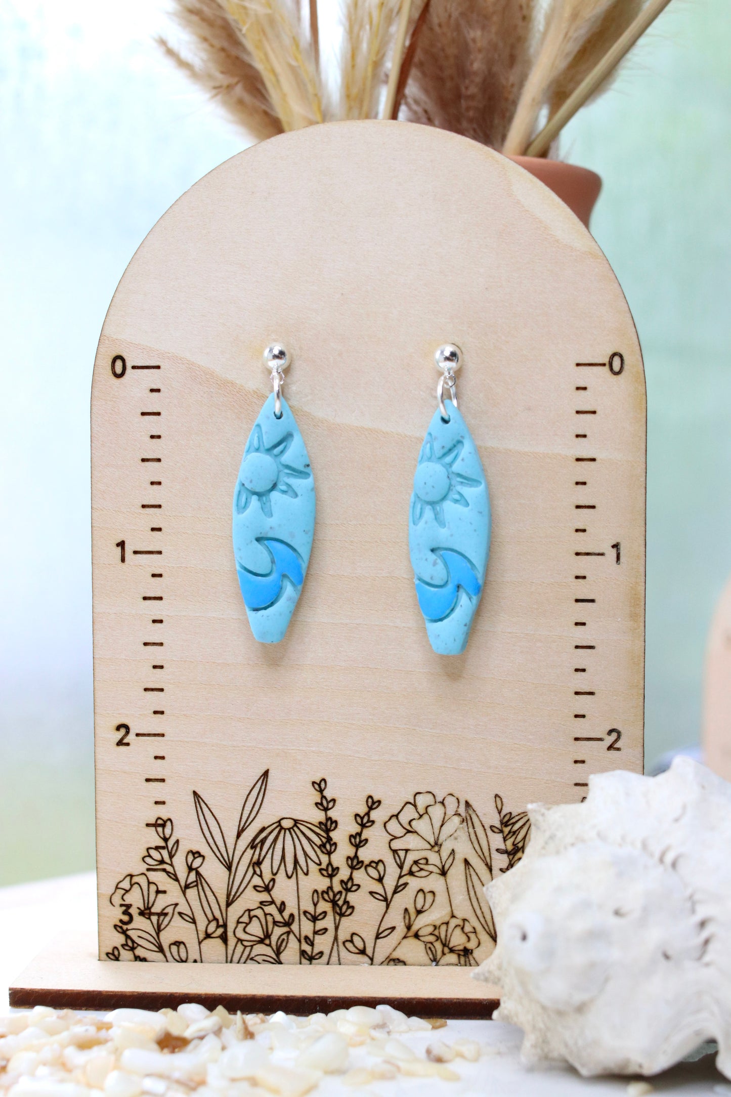 Wave Surfboard Earrings