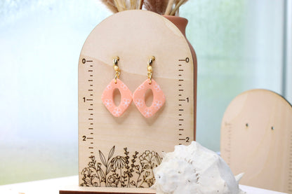 Aloha Peach Diamond Earrings