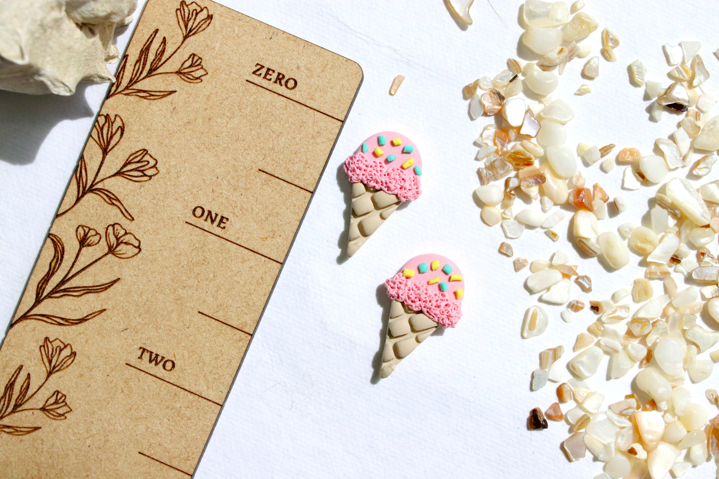 Ice Cream Cone Stud Earrings