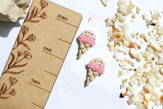 Ice Cream Cone Stud Earrings